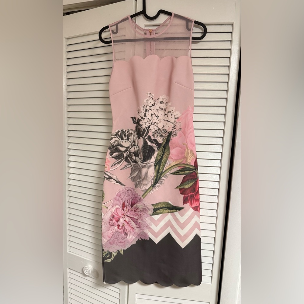 Ted baker floral dress size 1 (small)
